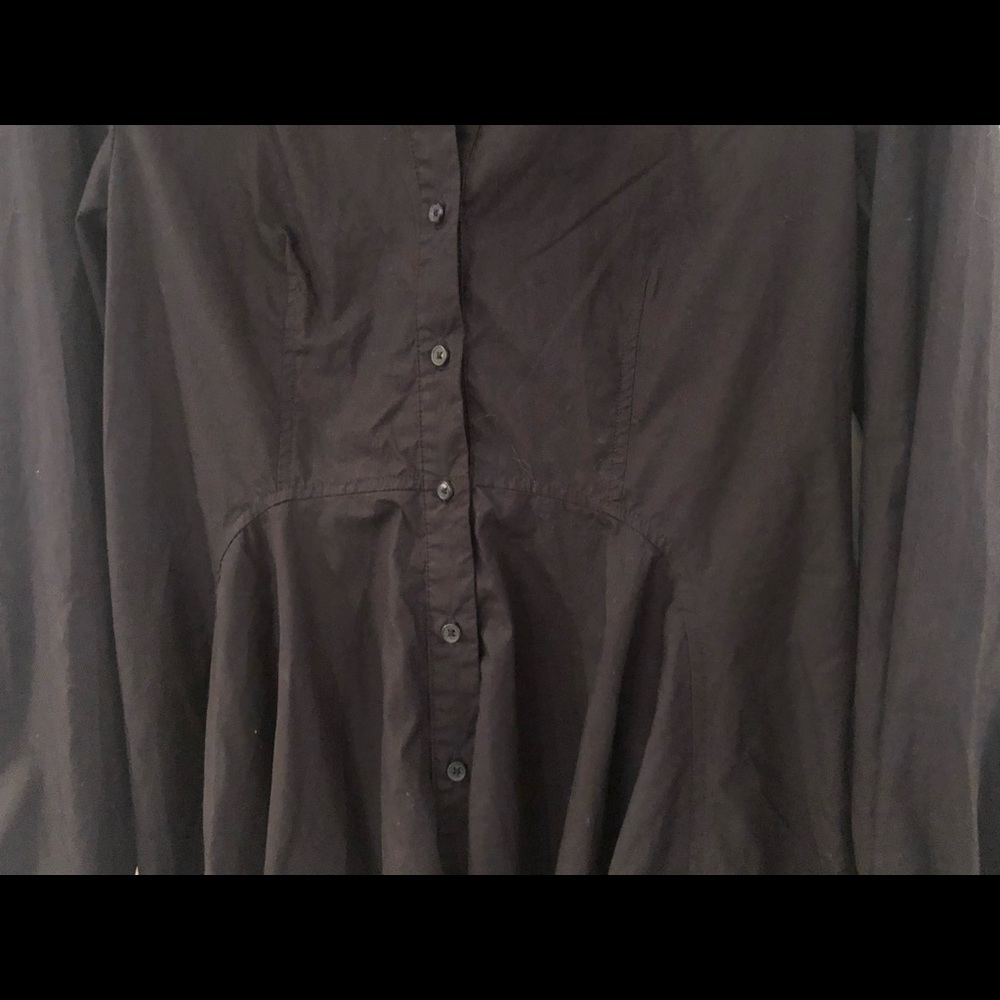 Free People Shirt Drop Waist Button Dress Sz M - Picture 3 of 11